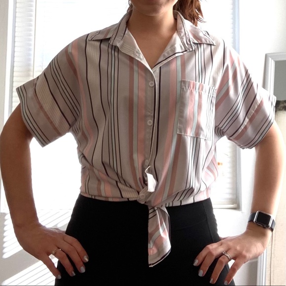 Pinstripe Collared Shirt - Picture 2 of 3